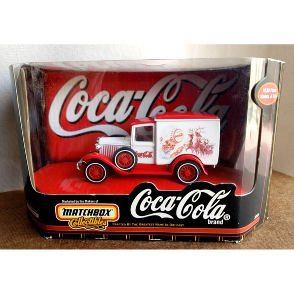 Matchbox Other - Matchbox Collectibles 1930 FORD MODEL A VAN Coca Cola Brand Red White 1:43 37971